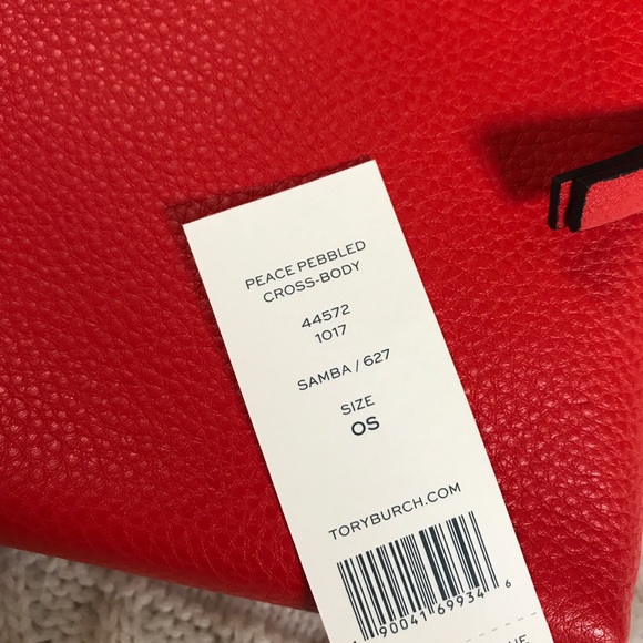 $250 Tory Burch Peace Pebbled Crossbody - Picture 6 of 8